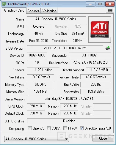 Geeknetic AMD ATI Radeon 5830. DX11 para el Gamer inteligente 9