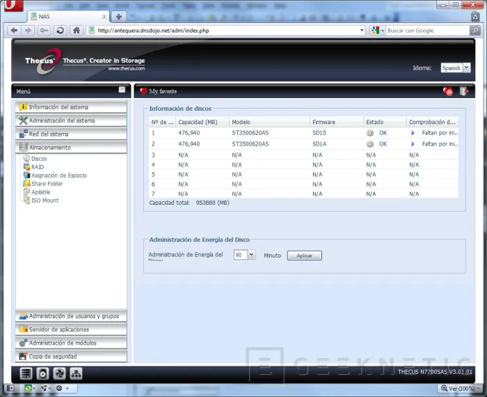 Geeknetic Thecus N7700SAS. El NAS empresarial 12