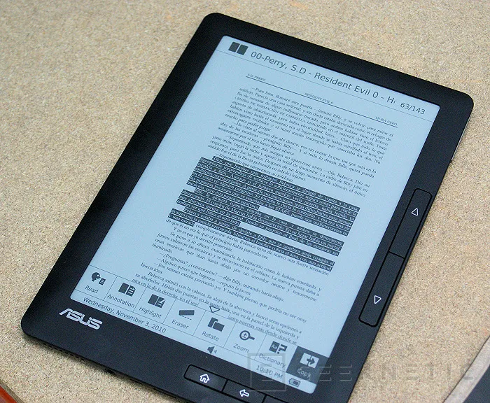 Geeknetic ASUS DR-900 e-Reader. Primeras impresiones 12