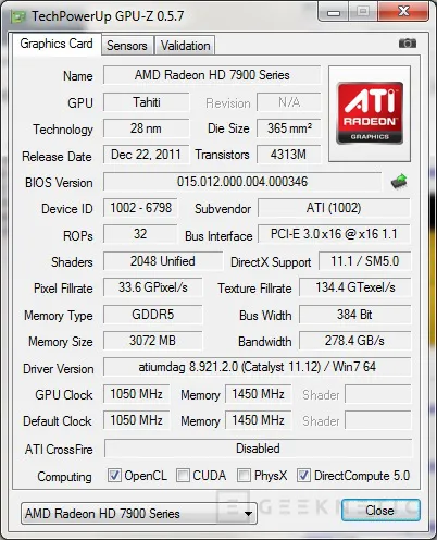 Geeknetic AMD Radeon HD 7970. AMD vuelve a liderar la nueva generación 15