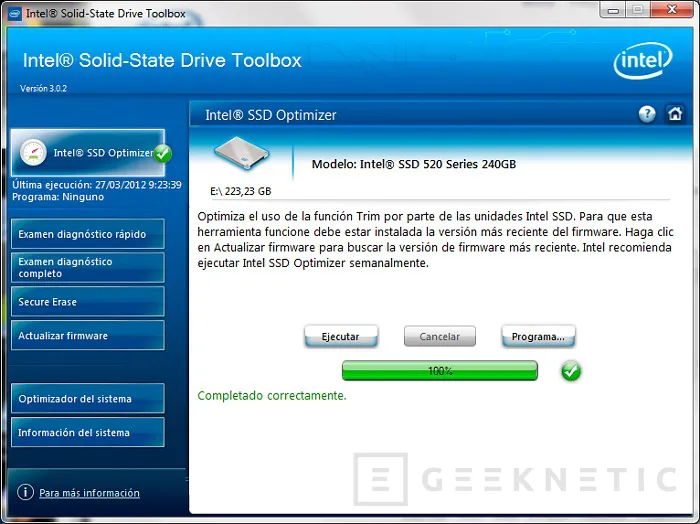 Geeknetic Intel SSD 520 240GB 5