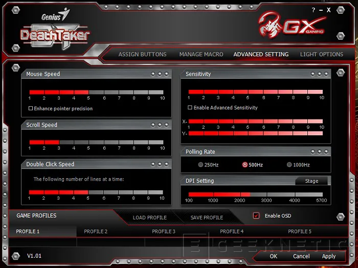 Geeknetic Genius GX Gaming DeathTaker 5