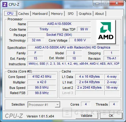 Geeknetic AMD A10-5800k.  Plataforma Virgo 10