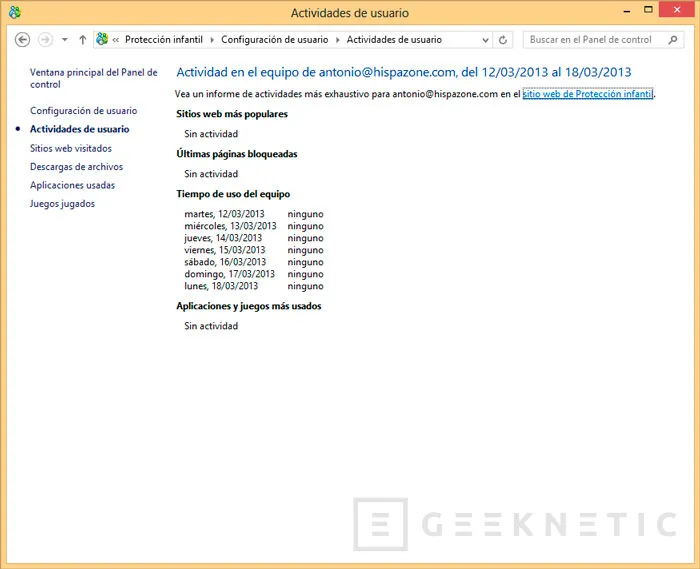 Geeknetic Control parental en Windows 8 14