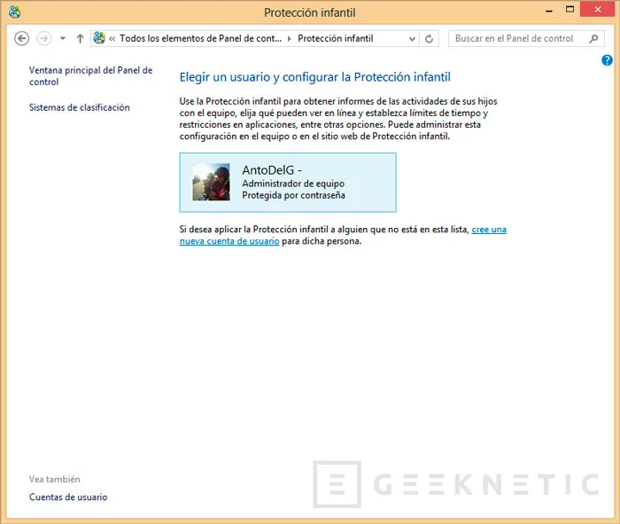 Geeknetic Control parental en Windows 8 2