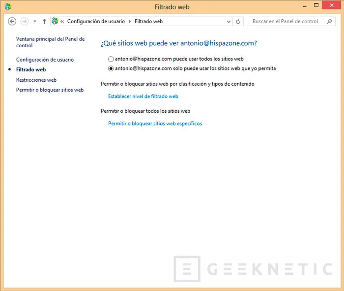 Geeknetic Control parental en Windows 8 5