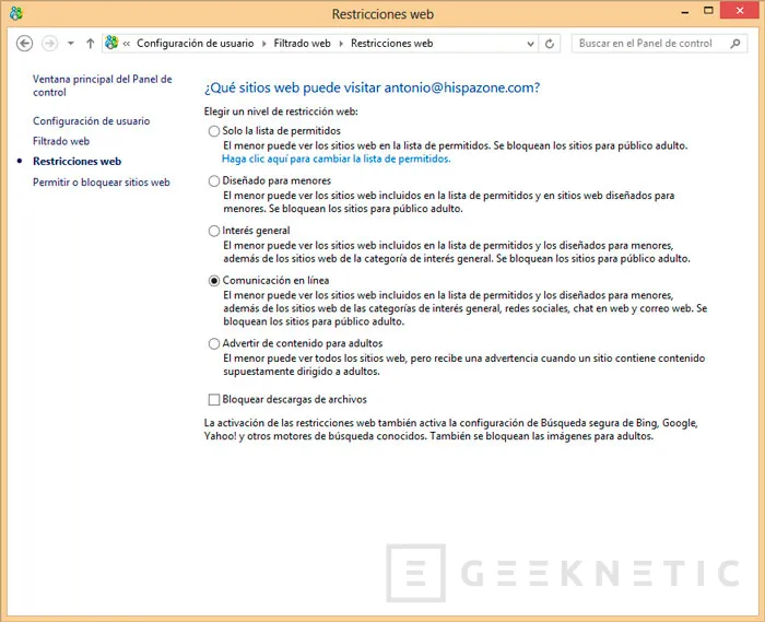 Geeknetic Control parental en Windows 8 6