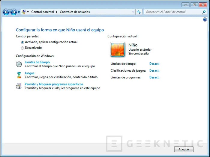 Geeknetic Control parental en Windows 8 19